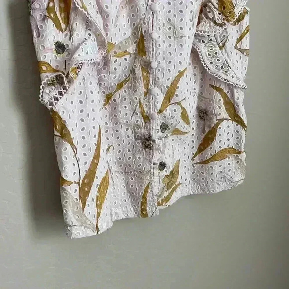 Ted Baker Adaale Cabana Ruffled Button Front Top - Picture 11 of 16